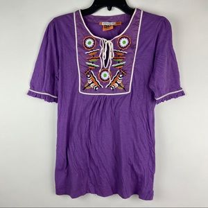 Tory Burch Bergdorf Goodman Embroidered Top Shirt